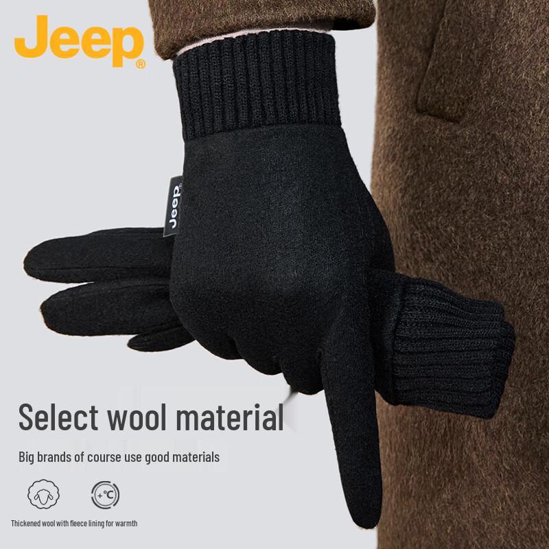 

Jeep Men s Touchscreen Wool Winter Gloves