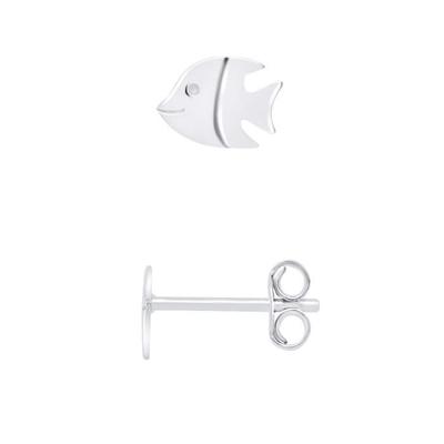 Earrings - LÉA &; ARTHUR - 'FISH' Motifs - 925 Silver - Stroller System - Child