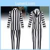 Costume Rayé Étonnant Michael Keaton Ensemble Complet Costume Cosplay Halloween