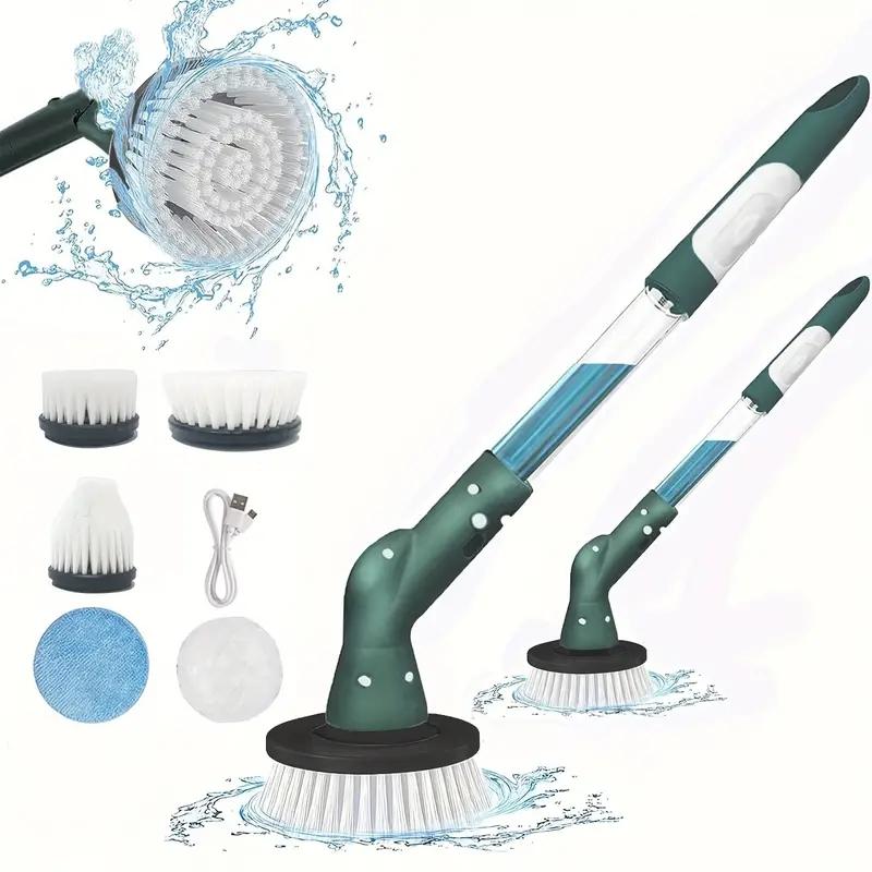 

Electric Cleaning Brush Bathroom Window Kitchen Automotive Multifunctional Household Rotating Wireless Cleaning Machine зелёный