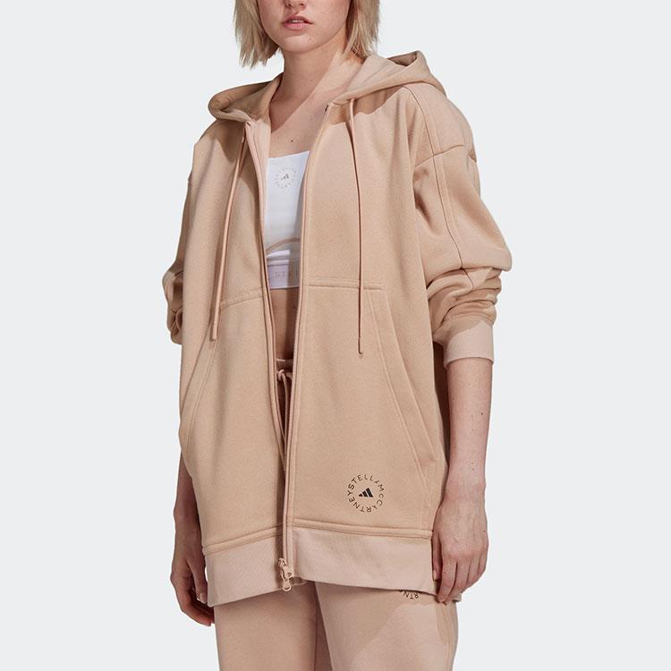adidas X Stella McCartney Solid Color Hooded Casual Sweatshirt Women Light Pink H59289