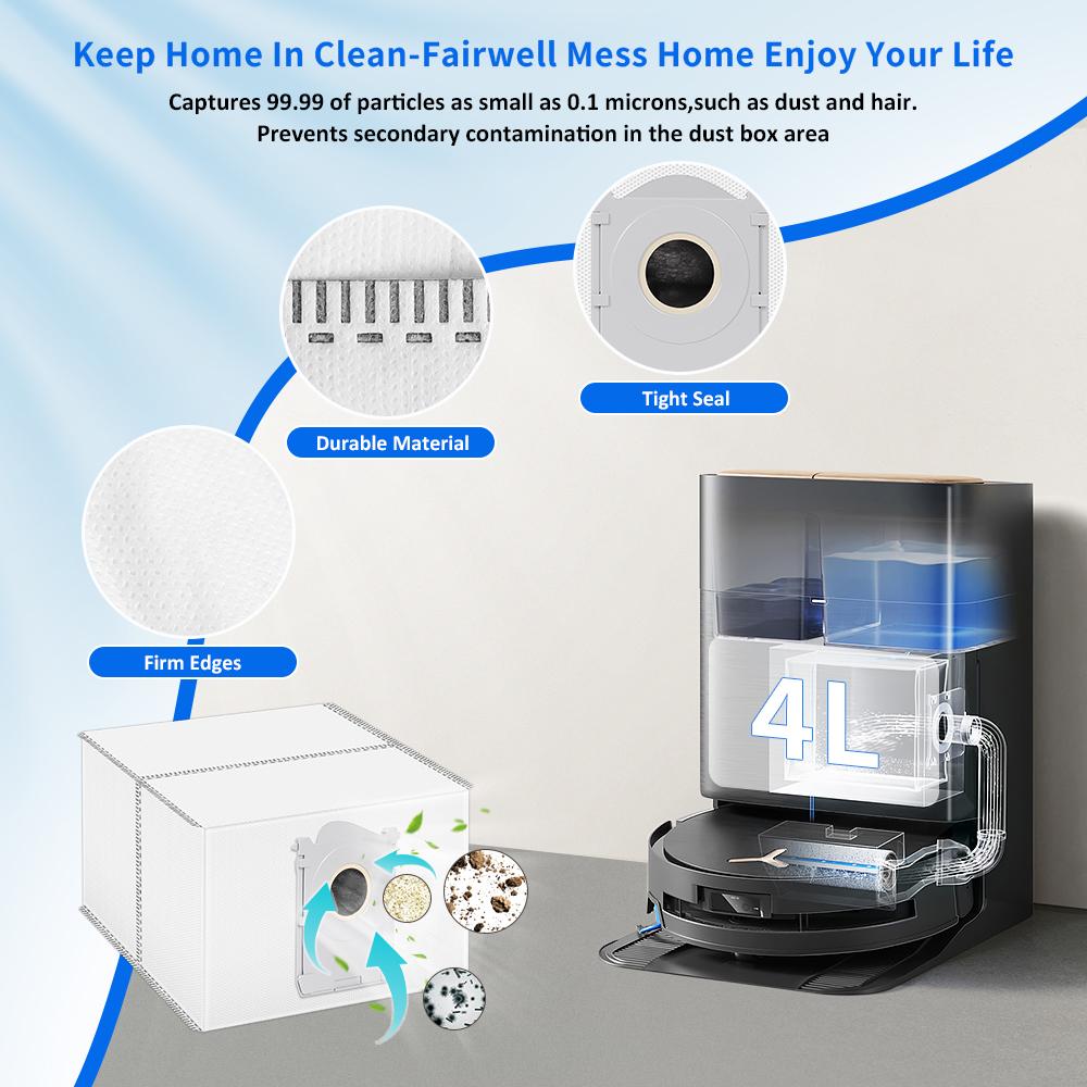 Dust Bags Anti-dust Bag Part For Ecovacs Deebot X8 X9 PRO OMNI T11 PRO OMNI T11OMNI T11 MAX PRO OMNI T81 PRO OMNI T81OMNI Vacuum