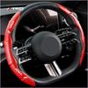 Auto Kohlefaser Rutschfeste Segmentierte Lenkradschutzhülle für Toyota Trd Gr Corolla Avensis Aygo Vitz Yaris Vios Yaris Mark-X Mirai