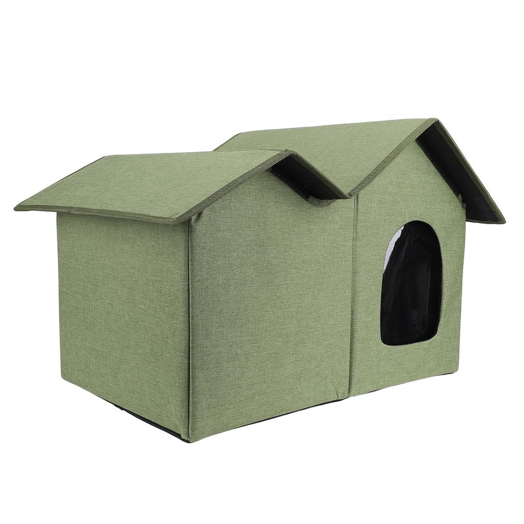 Cat House Large Space Water Resistant Closed Design Comfortable Portable Foldable Cat   for Indoor Pets