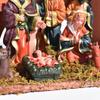 Permanent Religious Birth Manger Display With Oaken Stable And Rosin Figures