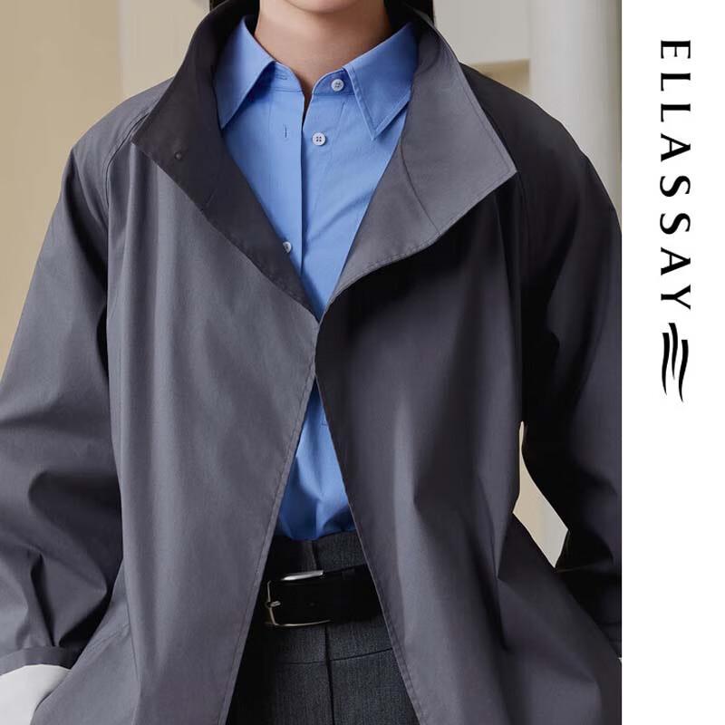 ELLASSAY Women's Elegant H-Line Trench Coat