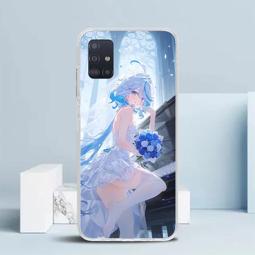 Cute Furina Genshin Impact Soft Cover for Samsung Galaxy A12 A22 A32 A52 A72 A02S Phone Case Note 20 Ultra 10 S10 Plus A51 A71 A