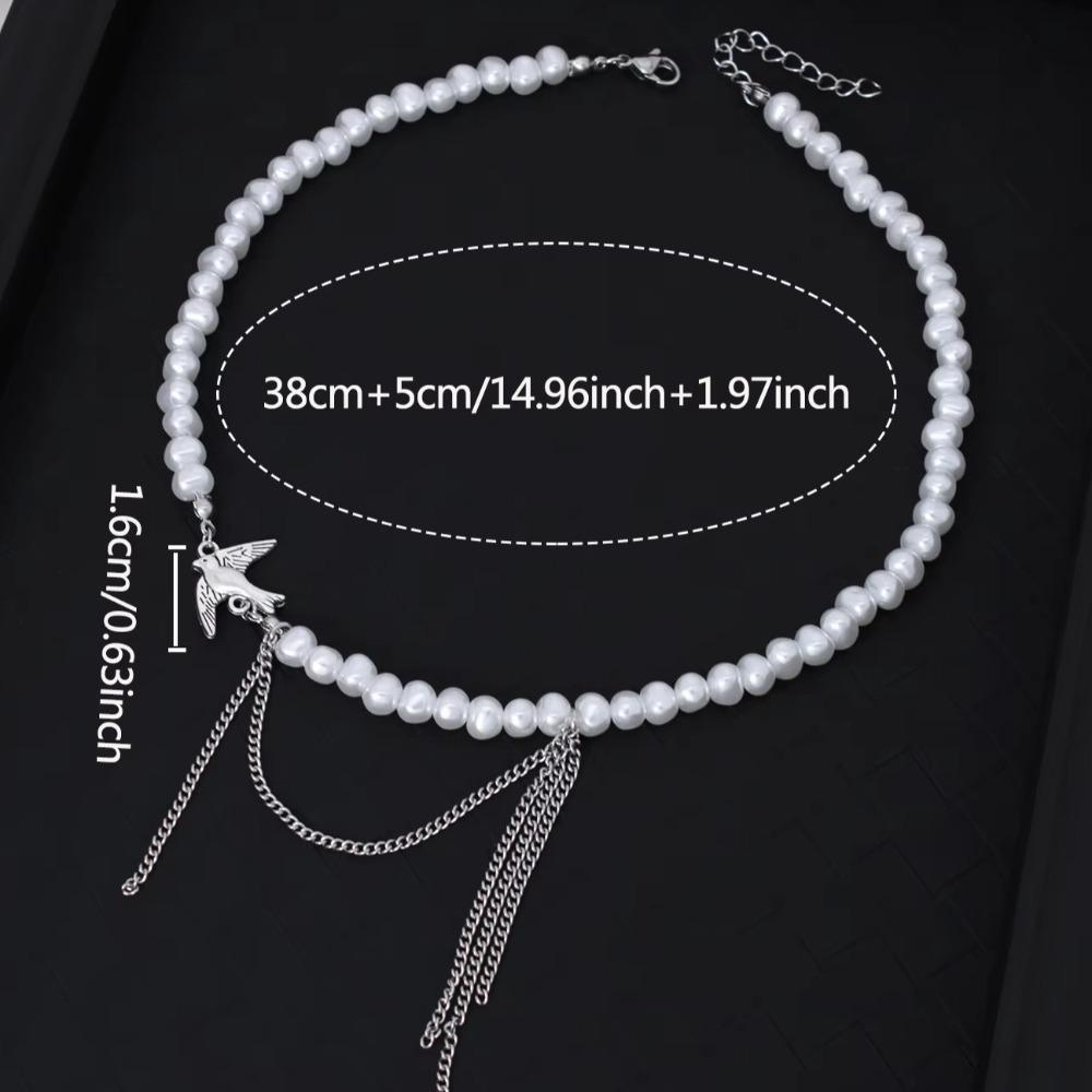 Swallows Women's Necklace Alien Clavicle Necklace Fashion Pendant Necklace  Music Festival Jewelry