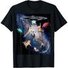 UFO Cats T-Shirt for Adults Galaxy Cats Cute Cat Lover T-Shirt(1)