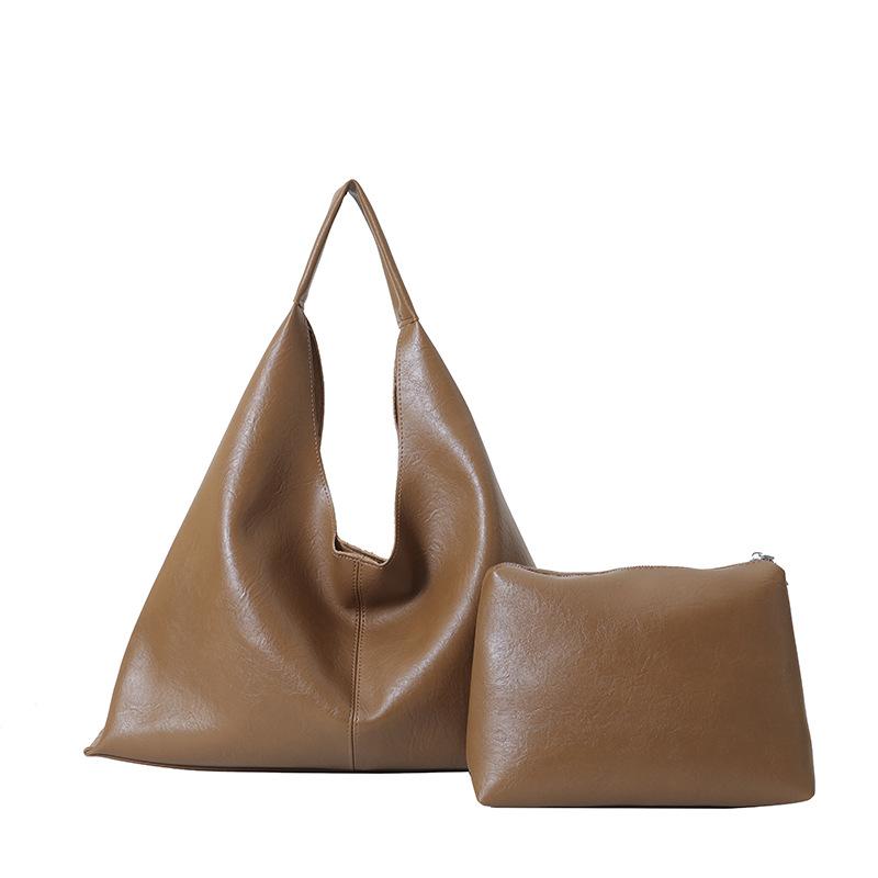 Stylish and Simple Single Shoulder Big Bag Women's New Temperament Retro Underarm Bun Mother Tote Bag