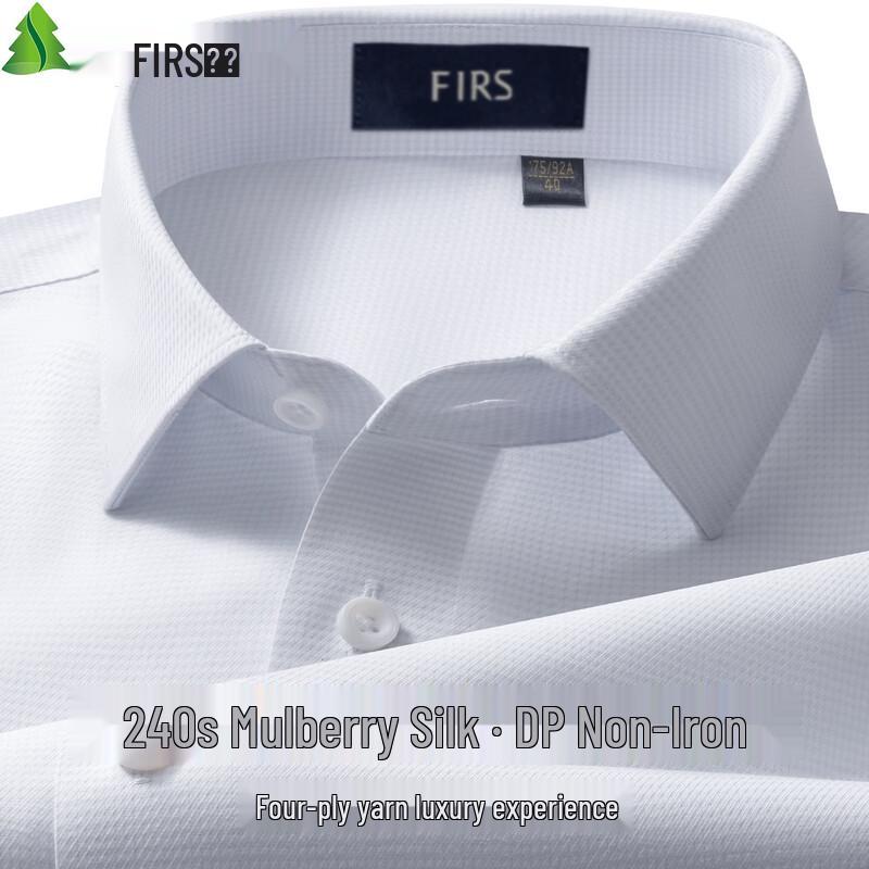 FIRS Men s Silk Blend Short Sleeve Non-Iron Shirt 40