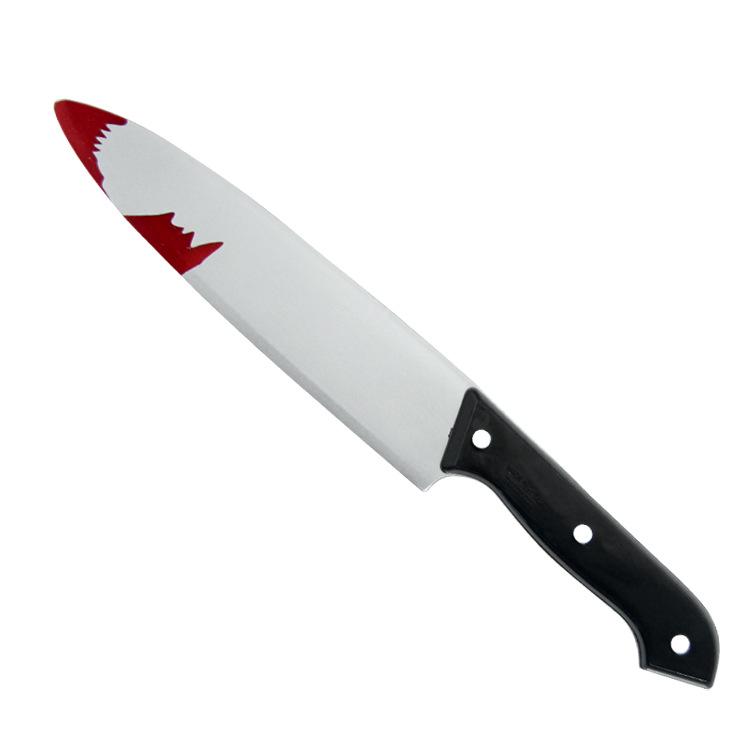 Halloween Masquerade Prank Props: Bloody Plastic Kitchen Knife
