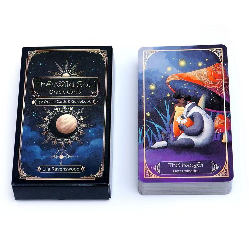 10.5*6.3cm The Wild Soul Oracle Cards - 52 Animal Wisdom Deck - Spiritual Guidance & Meditation Tool for Beginners & Experts
