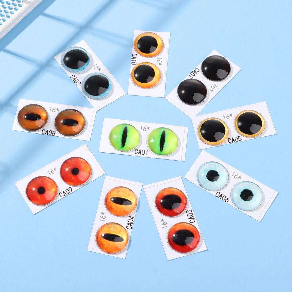 Half Round DIY Crafts Toy Parts Glass Eye Handmade Cat Pet Dog Doll Eyes