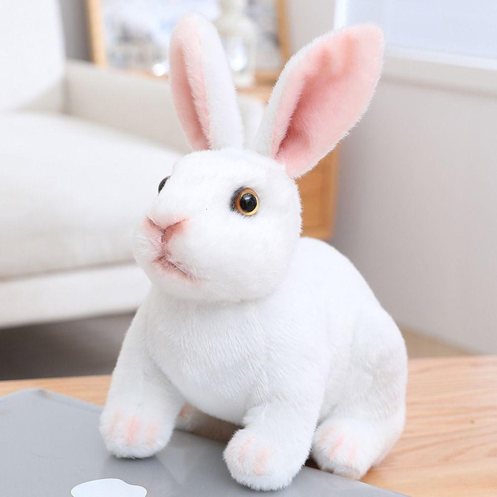 Kids Birthday Kawaii Simulation Long Ears Rabbit Animal Stuffed Doll Toys Rabbit Plush Toy Lifelike