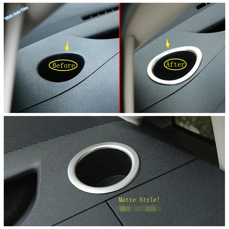 Matte Auto Dashboard Water Cup Holder Decor Ring Cover Trim For Mercedes Benz Vito W447 2014 - Stainless Steel Accessories