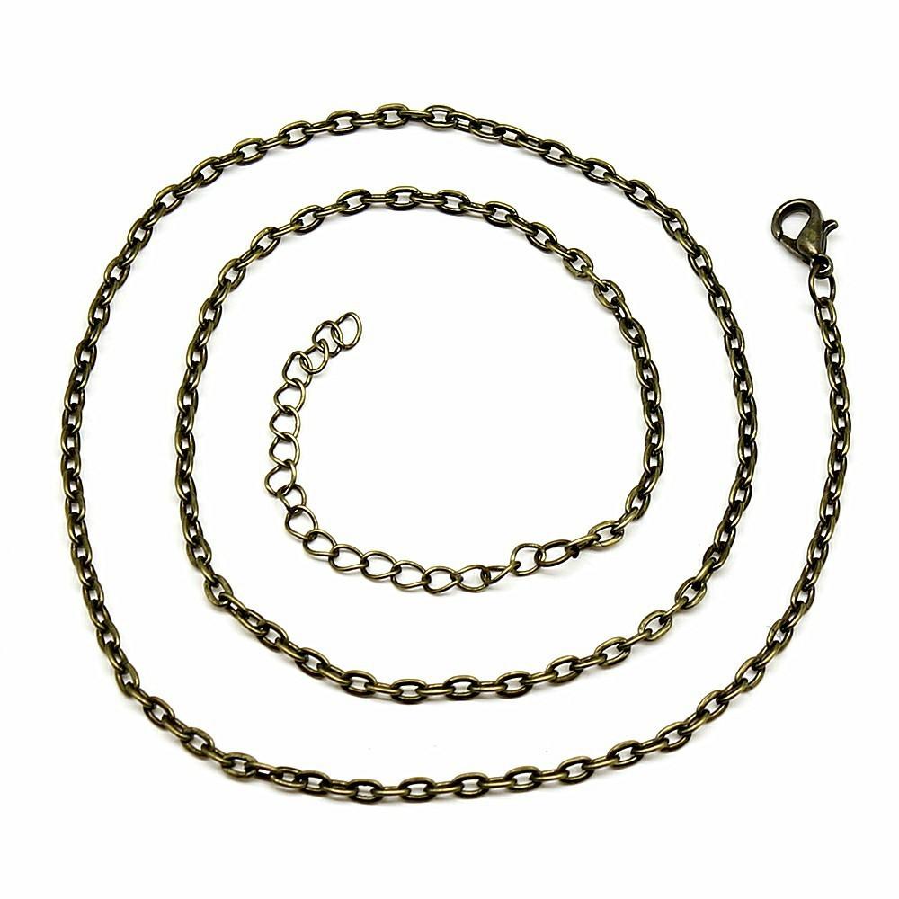 Metal Chain Black Wax Cord Necklace Chains Bulk With Lobster Clasp For Pendants