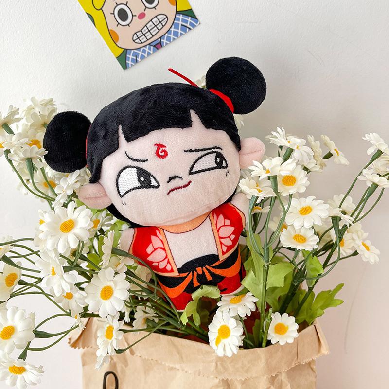Nezha Plush Demon Doll Backpack Accessory Figurine Decoration Design Pendant