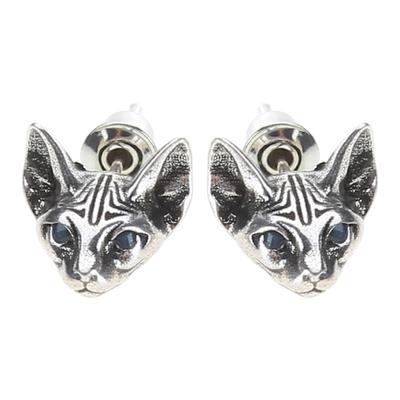 1 Paar Unisex Modeschmuck Vintage Sphink für Katze Ohrstecker Hypoallergen Punk Katzen Ohrringe Gothic Cool Earrin