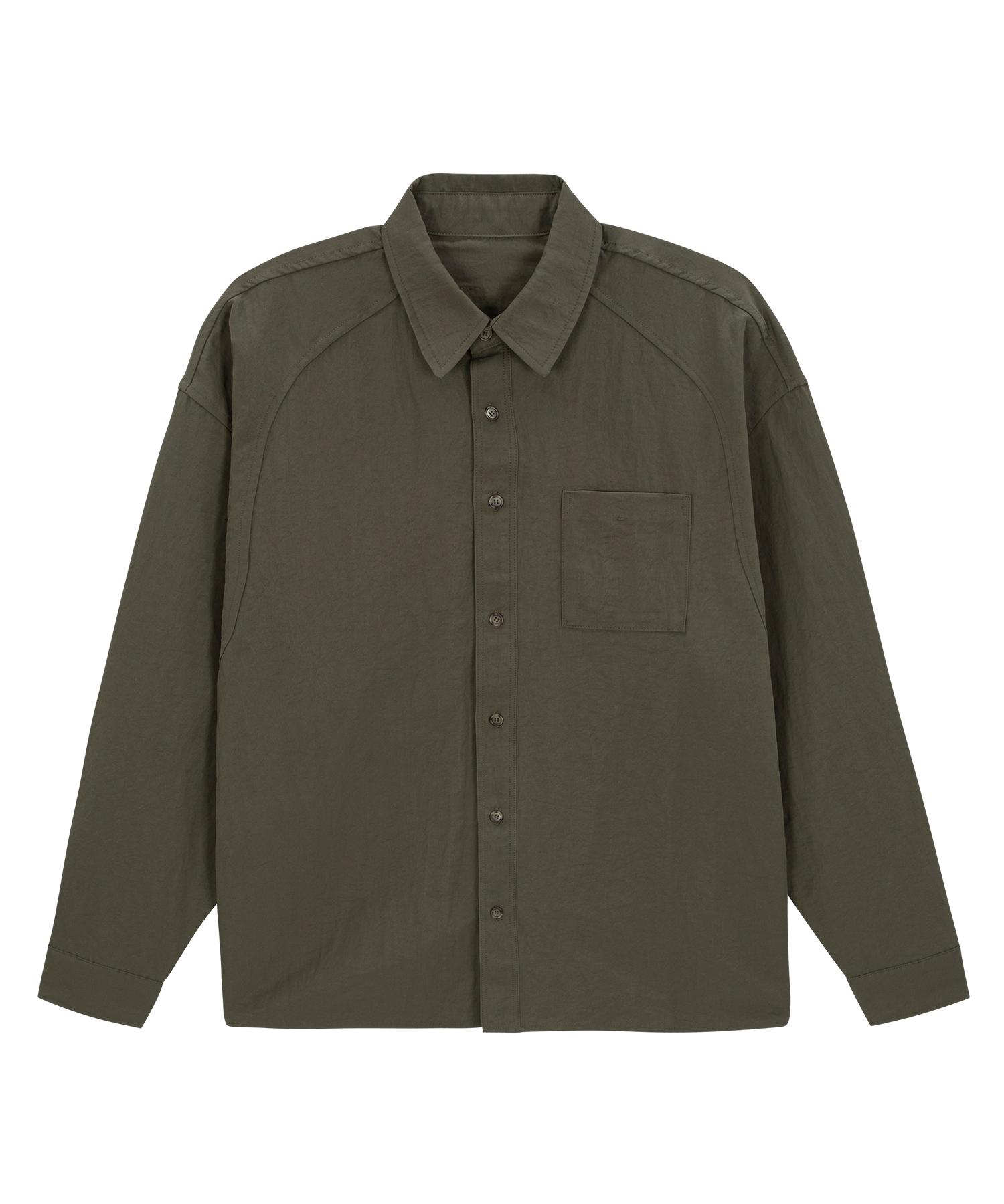 Divine Distance Nylon Raglan Shirt [Khaki] L