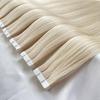 Nastro Adesivo Crudo Non Lavorato Europeo Estensioni dei Capelli Senza Cuciture Cuticola Intatta Trama per Capelli Estensioni dei Capelli con Nastro Iniettato