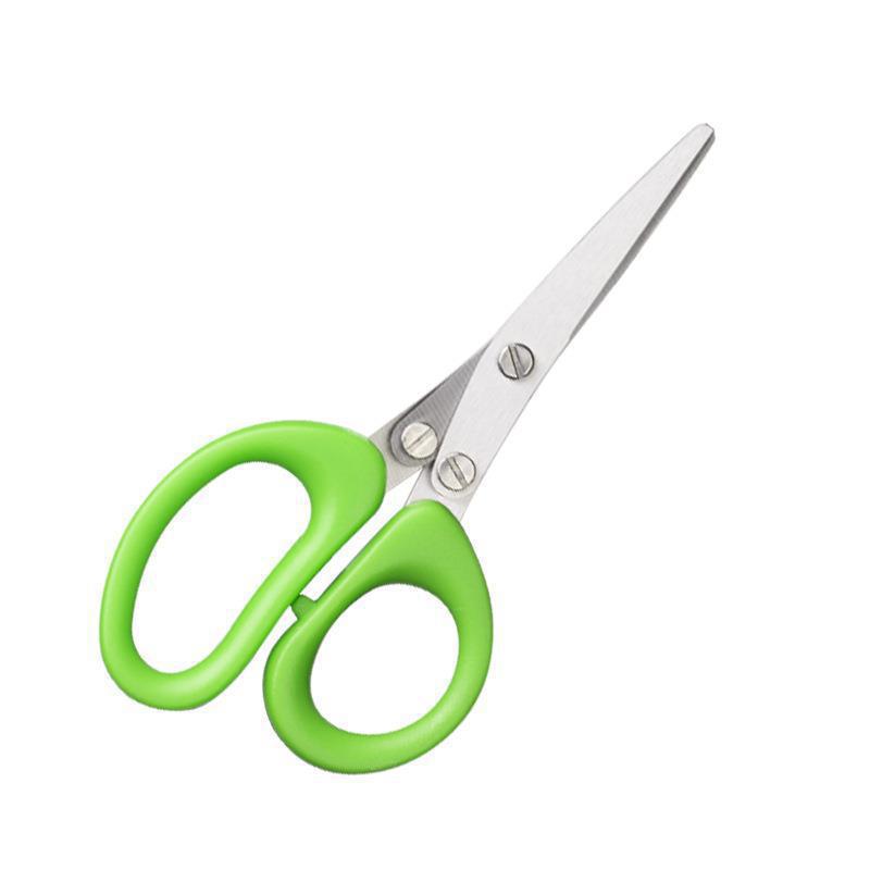 Multifunctional Stainless Steel 3/5-Layer Scallion & Seaweed Shredding Scissors - Versatile, Strong Kitchen Tool.
