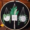 DIY Embroidery Material Kit Floral Pattern Printed Simple Cross Stitch Punch Needle Set Handwork Needlework Craft Painting Decor