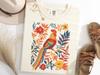 Chicken Wildflower Shirt, Boho Floral Chicken Birdwatching Tee, Bird Lover Gift