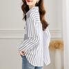Striped Shirt for Women Long-sleeved Spring Outfit New Style Design Niche Wear Versatile Shirt