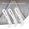 Good-200PCS Plastic Curtain Hanging Hooks Stereo Window White Plastic Adjustable Height Curtain Accessories For Hang Ceiling 9Cm