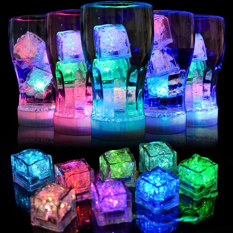 

Светодиодный светящийся кубик льда, светящийся красочный кубик льда, бар, атмосфера, свет, освещение в воде, свадебное украшение, праздничные атрибуты