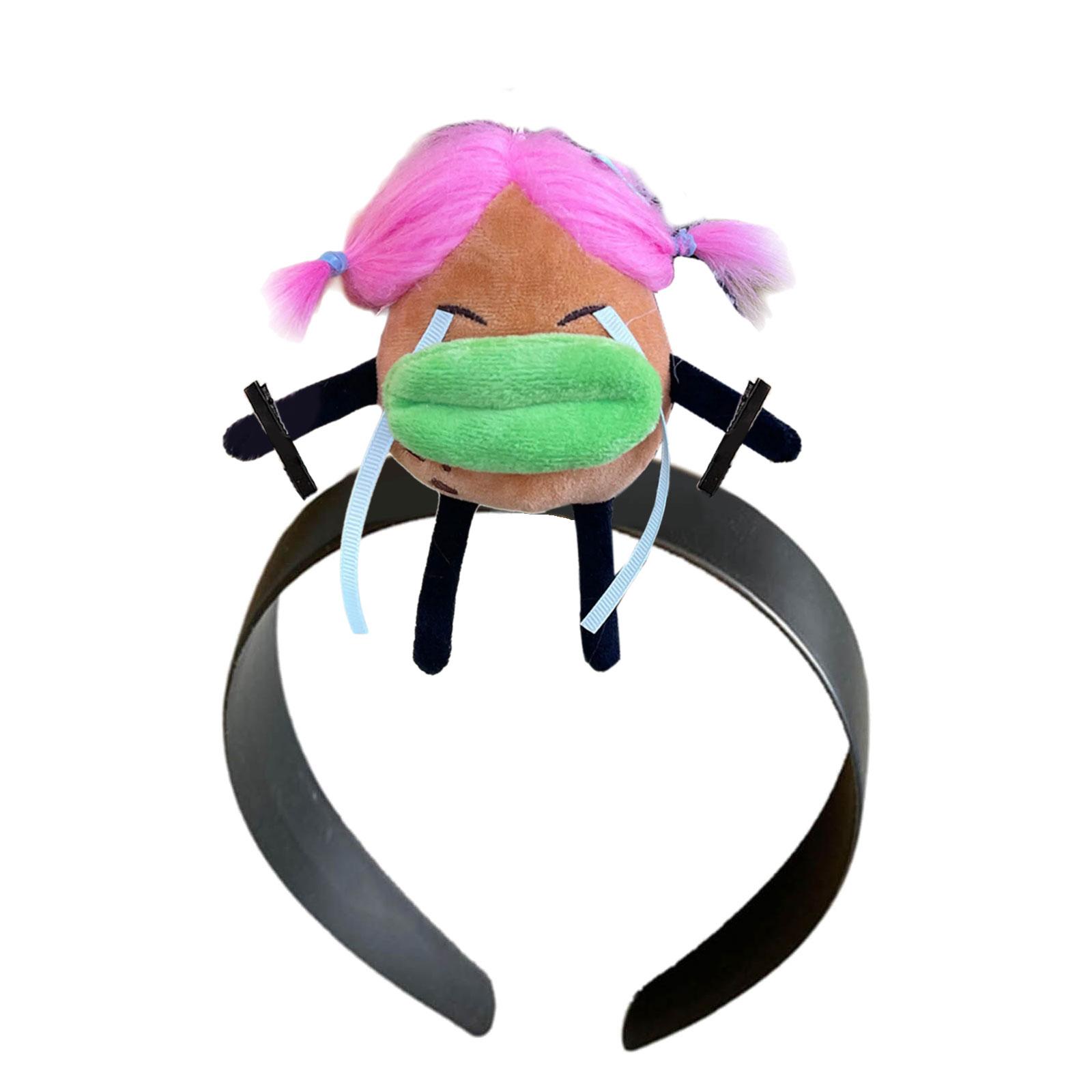 

Прекрасный ободок Забавный плетеный ободок для волос куклы Мультяшный плюшевый головной убор Французский стиль Широкополая заколка для волос 4