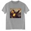 Summer T-Shirt Men's Cotton Top Unisex Dabbing Mona Lisa Dab Hiphop Classic Art Mona Lisa Black Men's T-Shirt