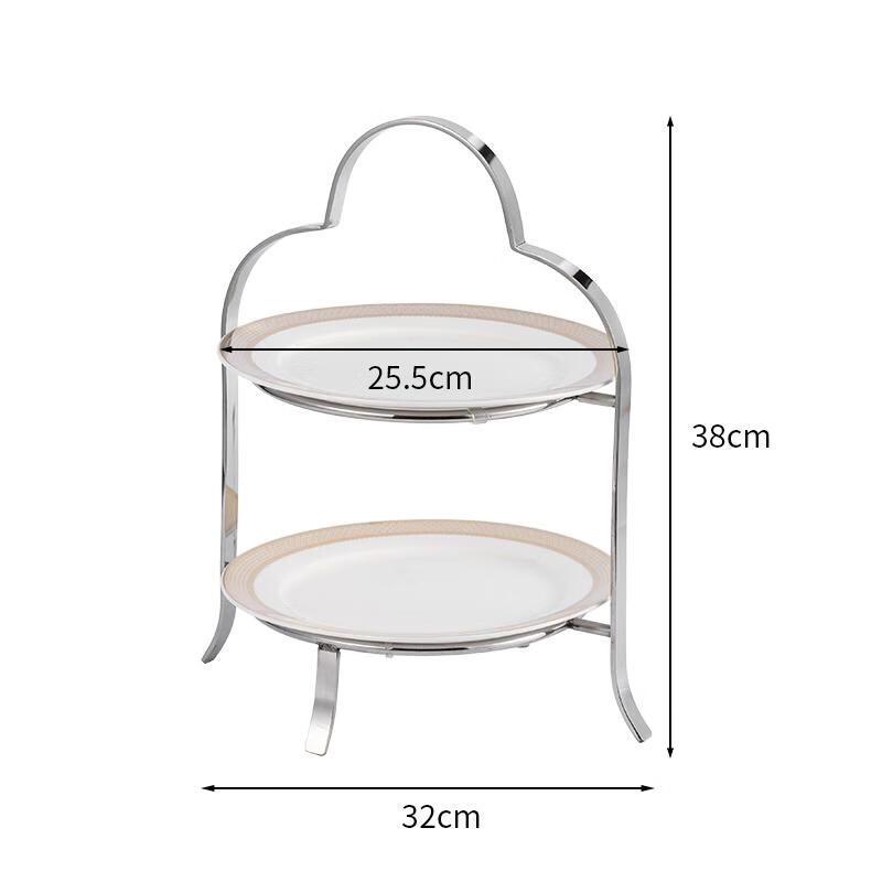HANDUNYOU Stainless Steel Multi-Tier Dessert Stand