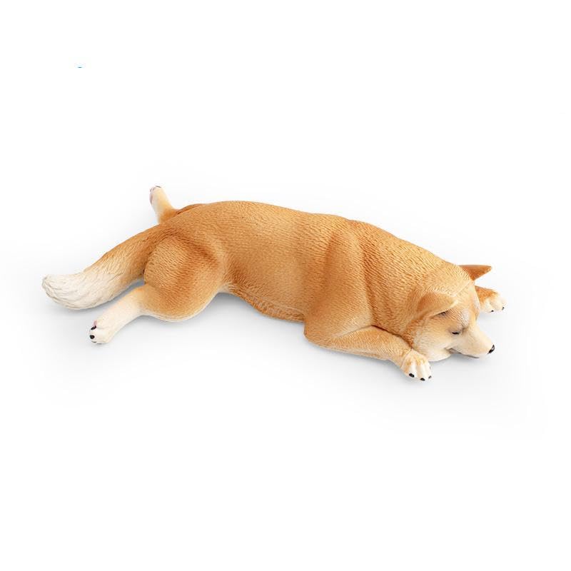 

Nekogamiyama Sleeping Shiba Inu Dog Miniature Figurine Ornament Model Decor Collector s Model Beige