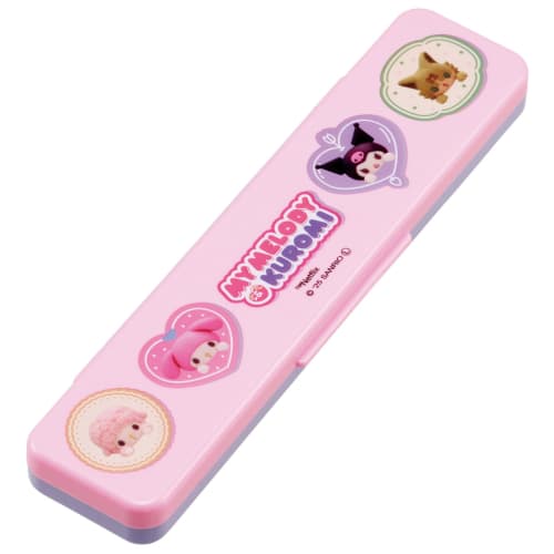 Skater Chopsticks and Spoon Set, 18cm, Made in Japan, Sanrio My Melody & Kuromi Netflix Design, for Girls, CCS3SA-A