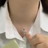 Vollständiger Diamantbogen, Herzförmige Schlüsselbeinkette, Süßes und mädchenhaftes Temperament, Exquisit und trendig