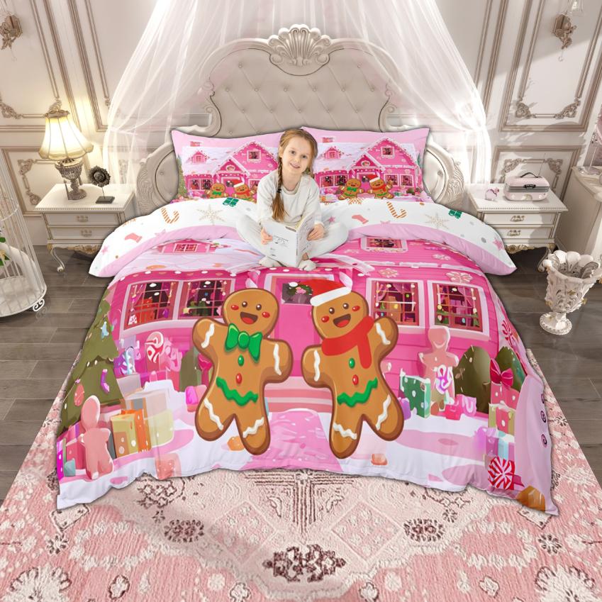 

Homewish Каваий Пряничный Пододеяльник Комплект для Детей, Подарки на Рождество для Девочек, Рождественский Постельный Комплект, Декор для Комнаты DE XS 100x135cm 2pcs&set