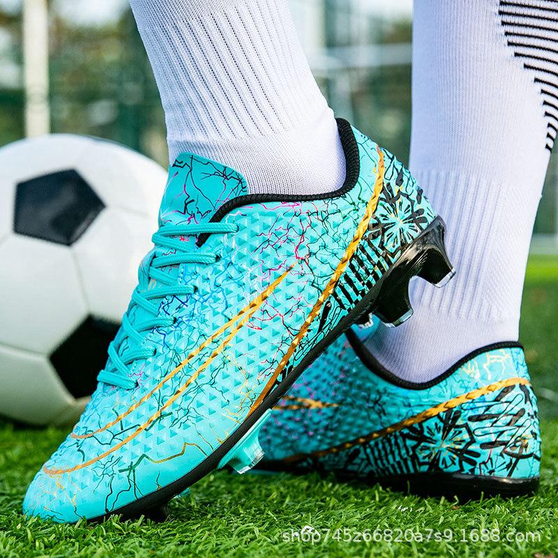 2025 Professional Football Shoes Men's Long Nails TF Broken Nails Youth Grass Game Training Sports Shoes Autumn Non-slip