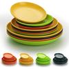 Plastic Plates Set of 12 Pieces,Dinner Plates 3 Size 6.25/7.75/9.25 Inch Unbreakable Reusable Dishes for All Purpose and All Age