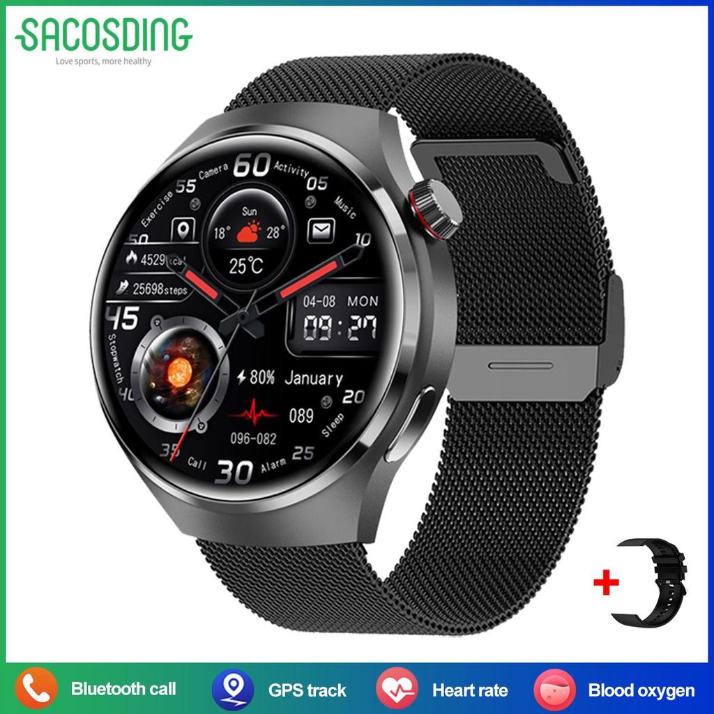 2025 For Android GT4 Pro GPS Track Smart Watch Men 360*360 AMOLED Screen Heart Rate Bluetooth Call IP67 Waterproof Man Smartwatch