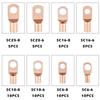 60pcs Wire Lug Connector Ring SC6-25 Copper Connectors Bare Cable Electric Crimp Terminal Connector Kit New