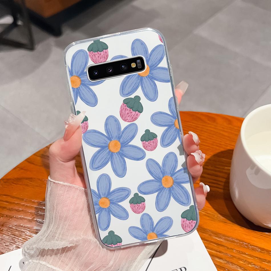 For Samsung S10 Lite Plus S10E Phone Case Creative Stamp Soft Clear Silicone Anti Drop Back Cover For Samsung Galaxy S 10 E Mask