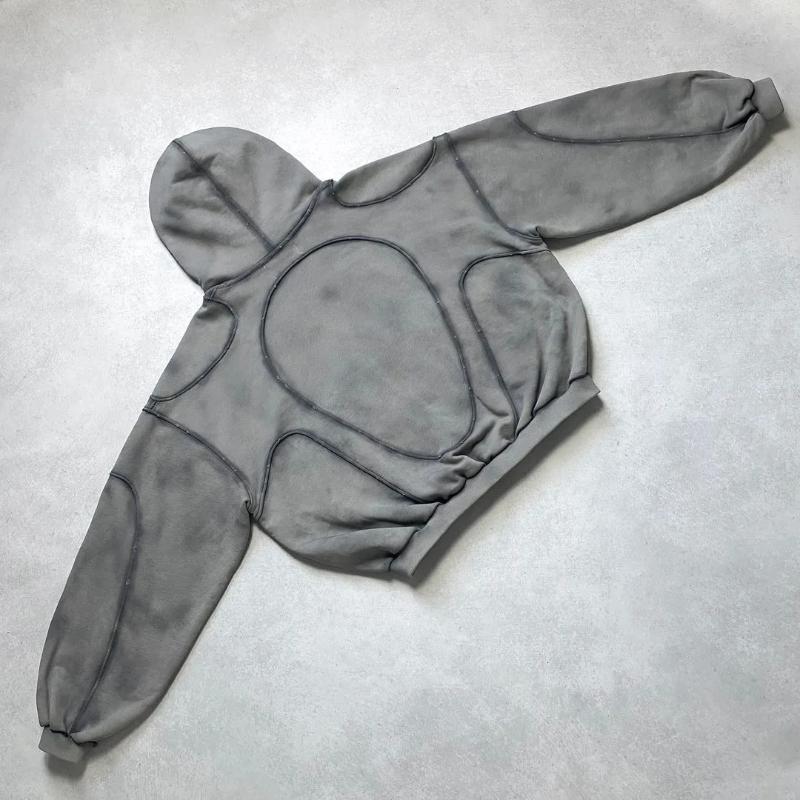 European and American vintage long sleeved hip-hop high street Y2K hoodie European and American retro long sleeved hip-hop high street Y2K hoodie