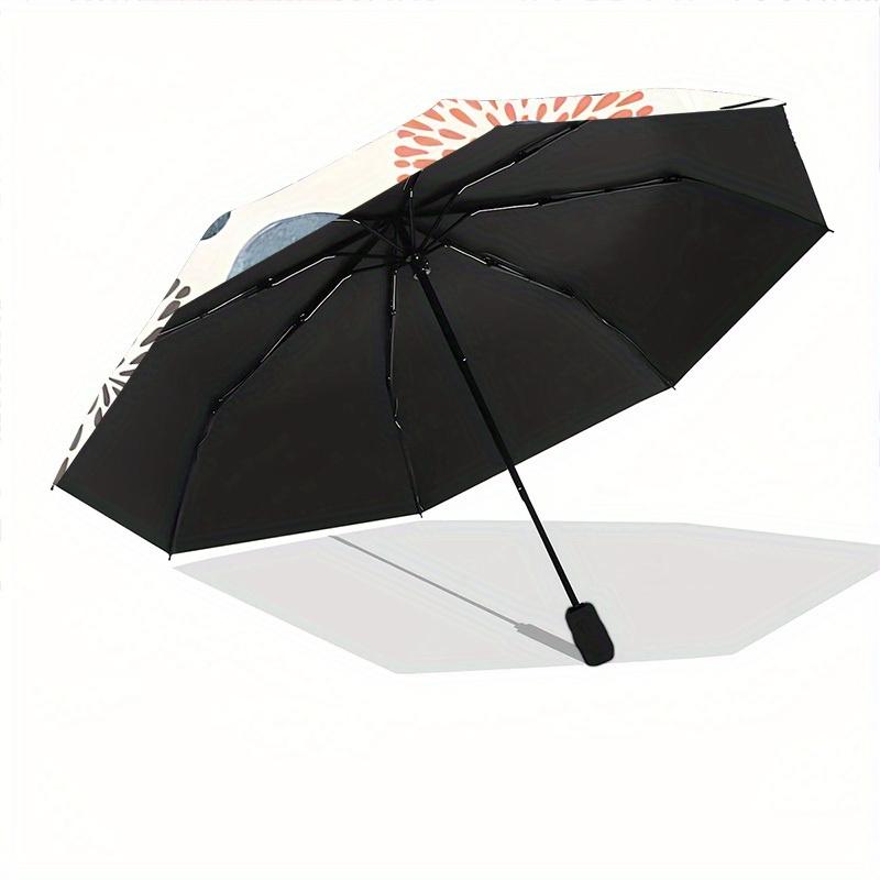 1pc Watercolor Dots Design Folding Umbrella , 8 Ribs Casual Durable Lightweight Portable Travelling Umbrella For Men & Women Yy250728123
