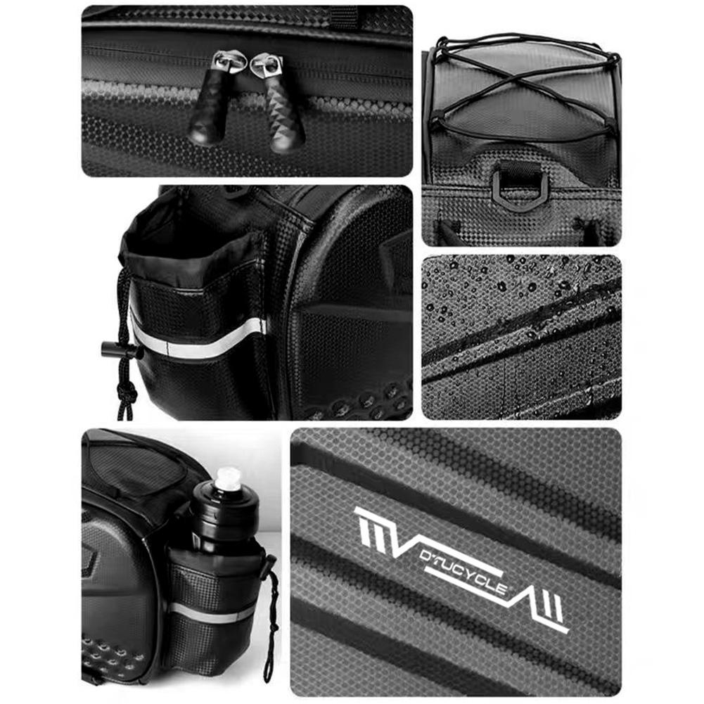 Bike Rear Rack Bag Bicycle Trunk Bag Waterproof Bike Carrier Rear Seat Bags Large Capacity Cycling Luggage Pannier Shoulder Bag