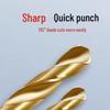 Cobalt Titanium Plated Straight Shank Twist Drill - Stainless Steel Special for Ultra-High Hardness Drilling