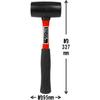 SK11 (SK11) Fiberglass pattern rubber hammer 1LBS