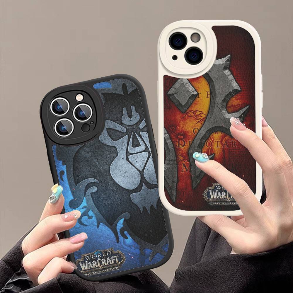 Game World Of Warcraft Leather Phone Case For IPhone 15 14 13 Pro Max 12 11 16 Plus Phone Cover