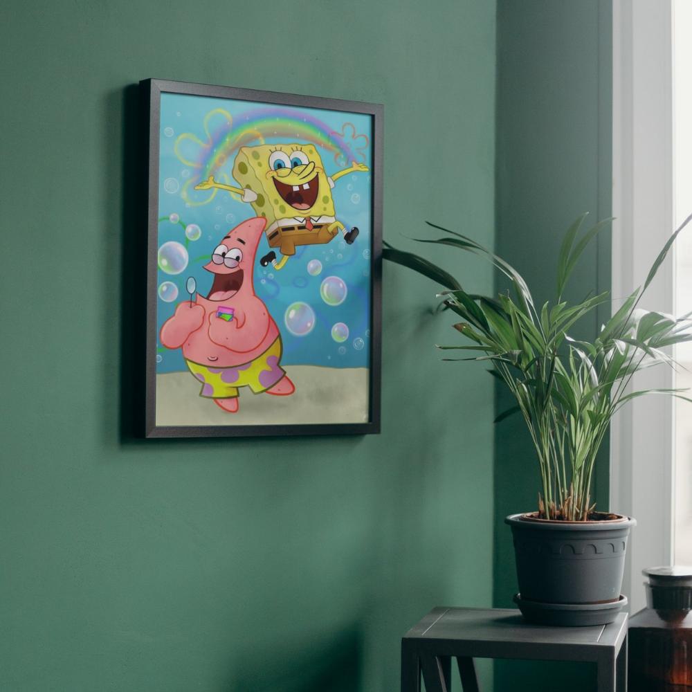 Pittura Per Numeri Quadri Da Dipingere Spongebob E Patrick 40X50Cm